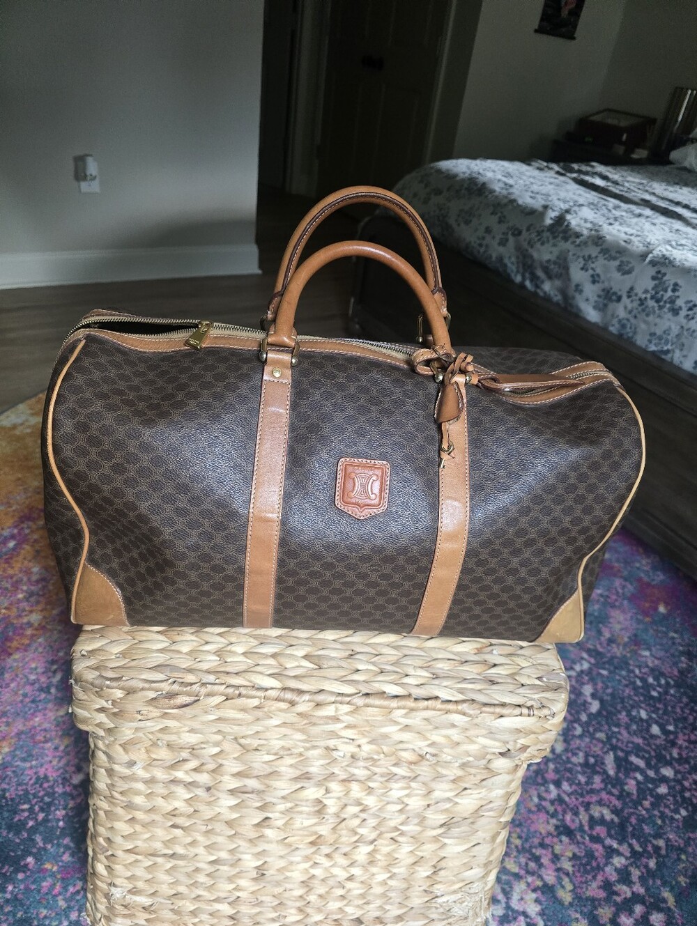 Authentic Celine Macadam Vintage Travel Bag